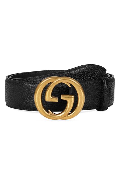 gucci interlocking g calfskin leather belt|gucci imprime belt.